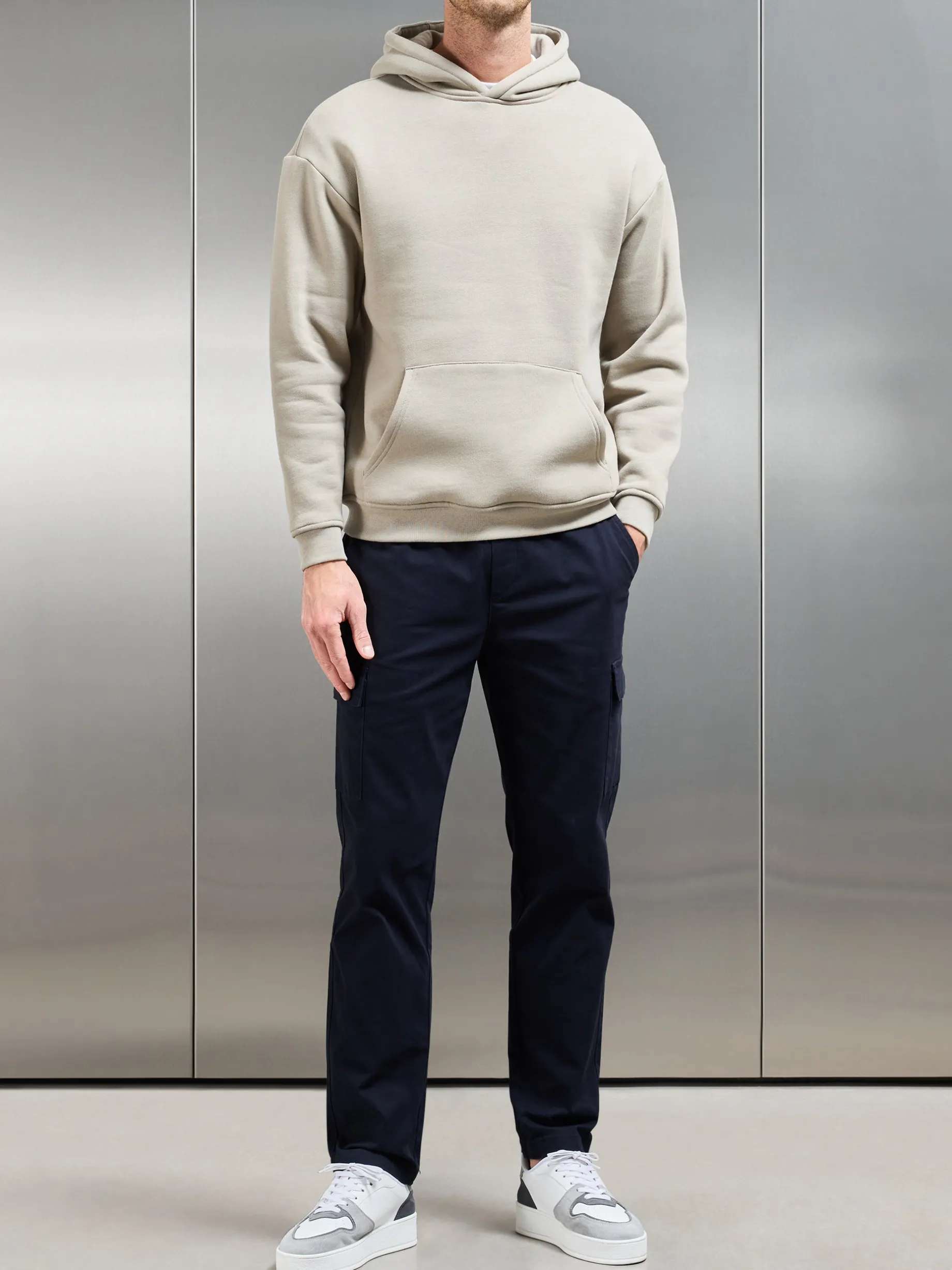 Relaxed Fit Cotton Cargo Pant - Navy