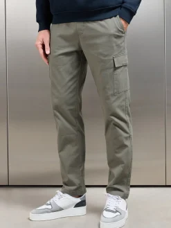 Relaxed Fit Cotton Cargo Pant - Olive