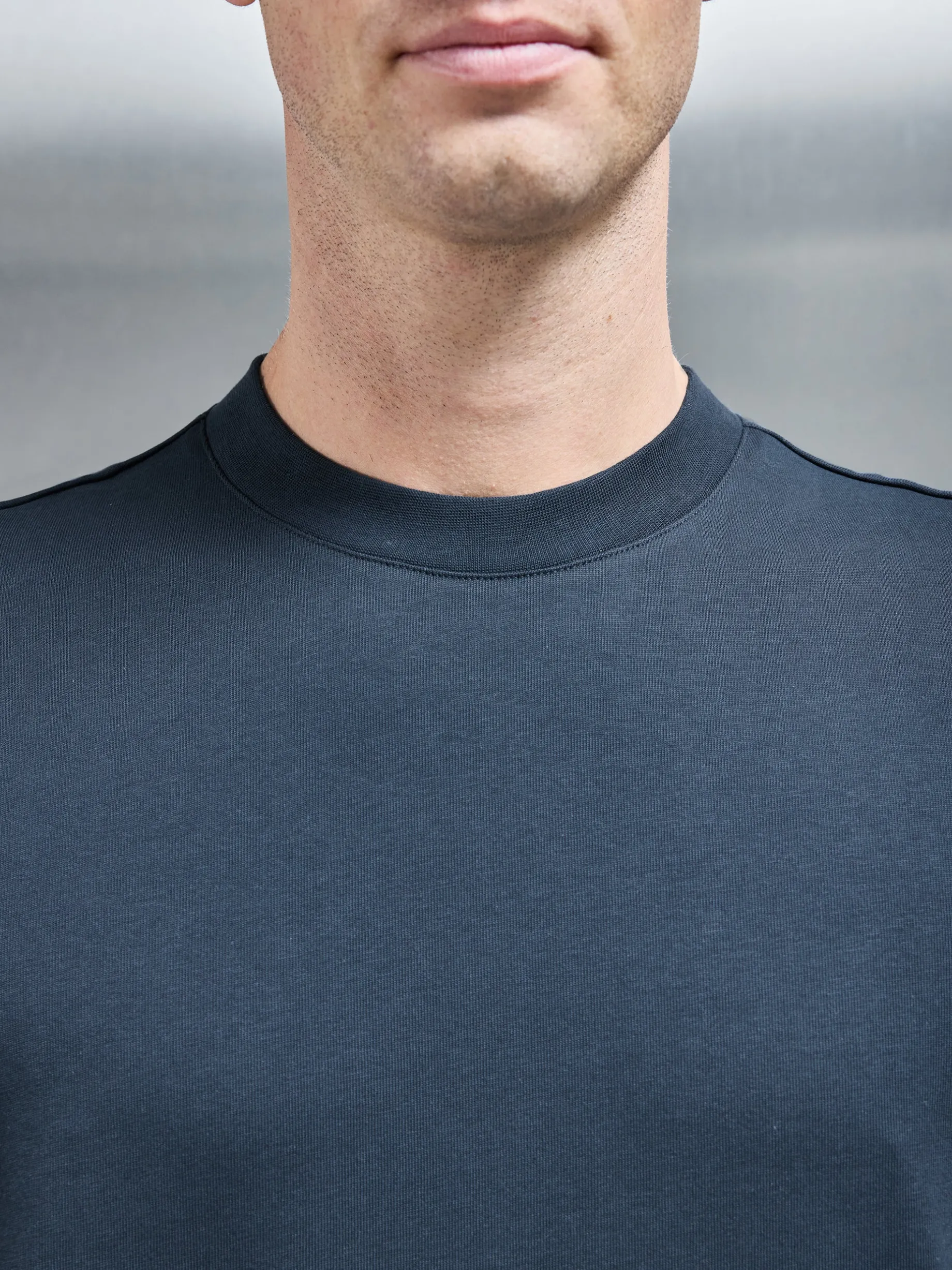 Relaxed Fit Cotton T-Shirt - Navy