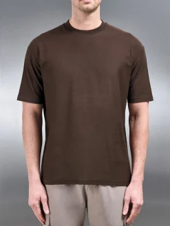 Relaxed Fit Cotton T-Shirt - Brown