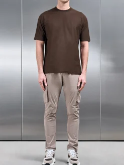 Relaxed Fit Cotton T-Shirt - Brown