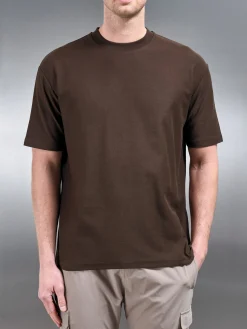 Relaxed Fit Cotton T-Shirt - Brown
