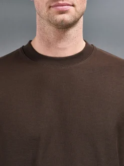 Relaxed Fit Cotton T-Shirt - Brown