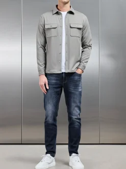 Relaxed Fit Denim Jeans - Dark Wash