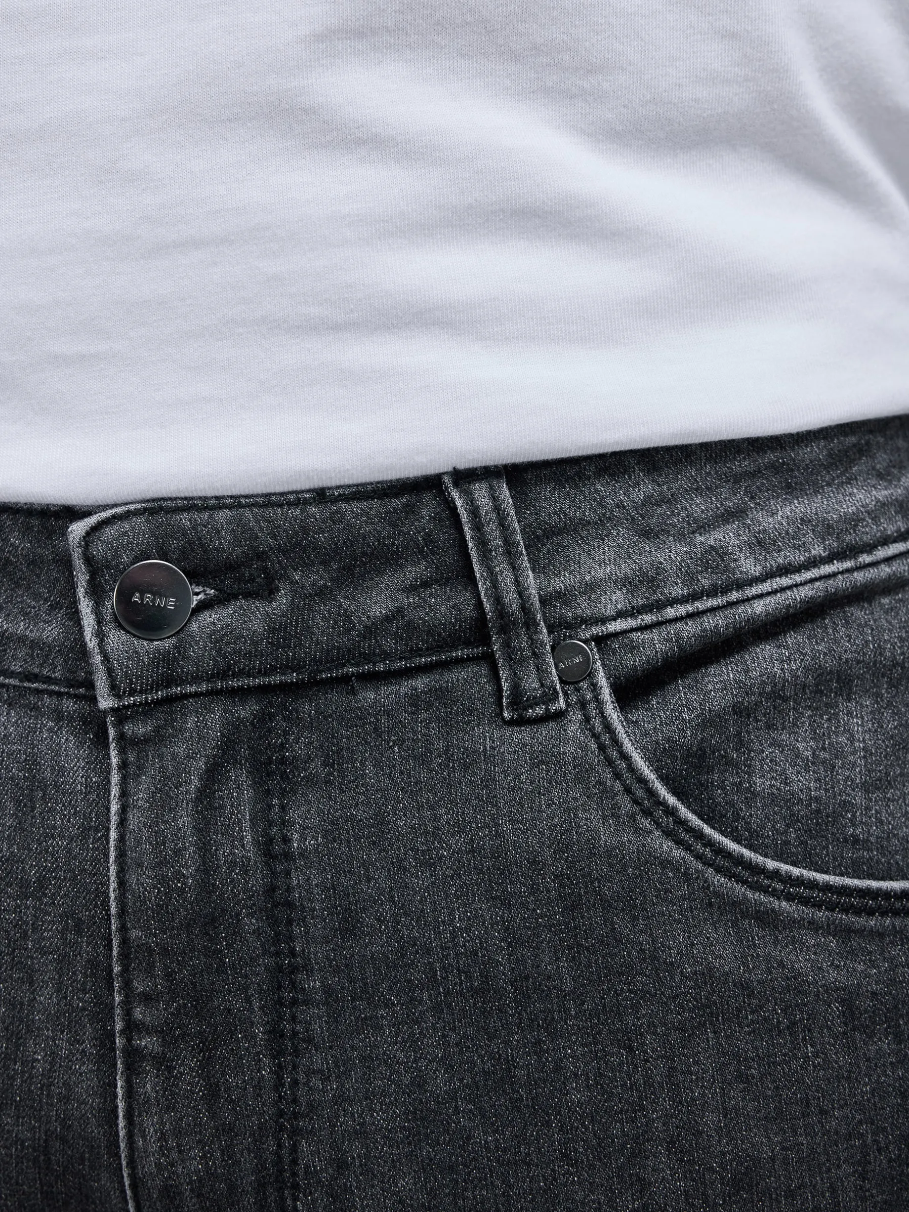 Relaxed Fit Denim Jeans - Grey Wash