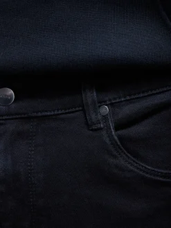 Relaxed Fit Denim Jeans - Solid Black