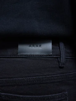 Relaxed Fit Denim Jeans - Solid Black