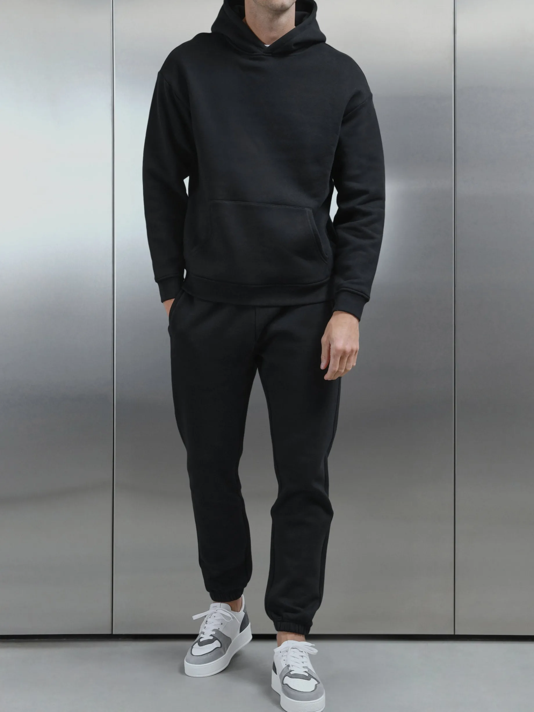 Relaxed Fit Hoodie - Black