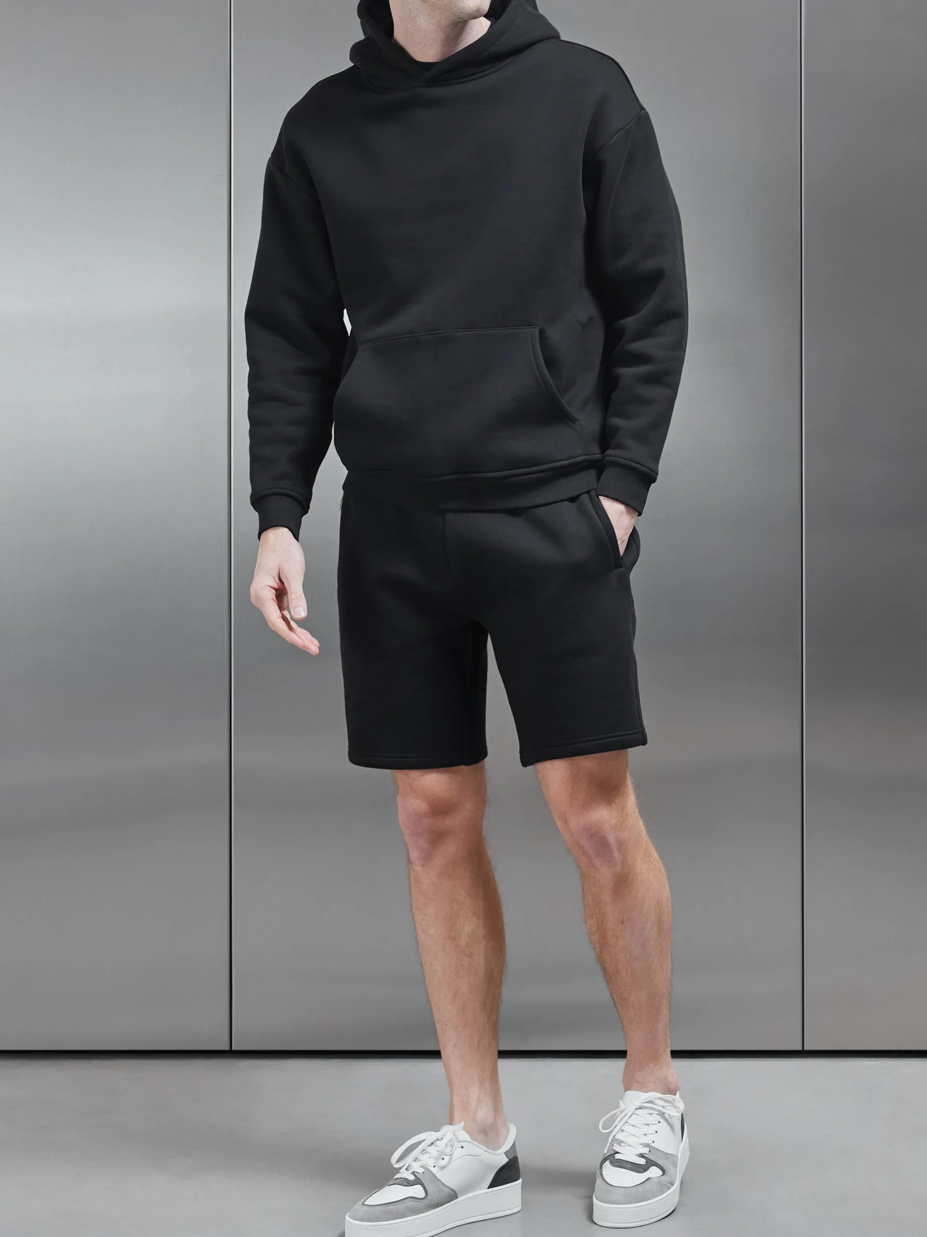 Relaxed Fit Hoodie - Black