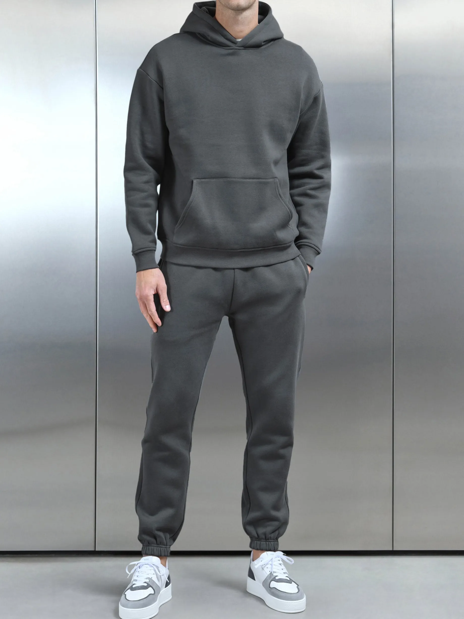Relaxed Fit Hoodie - Grey