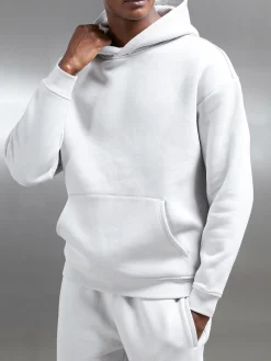 Relaxed Fit Hoodie - Mid Grey