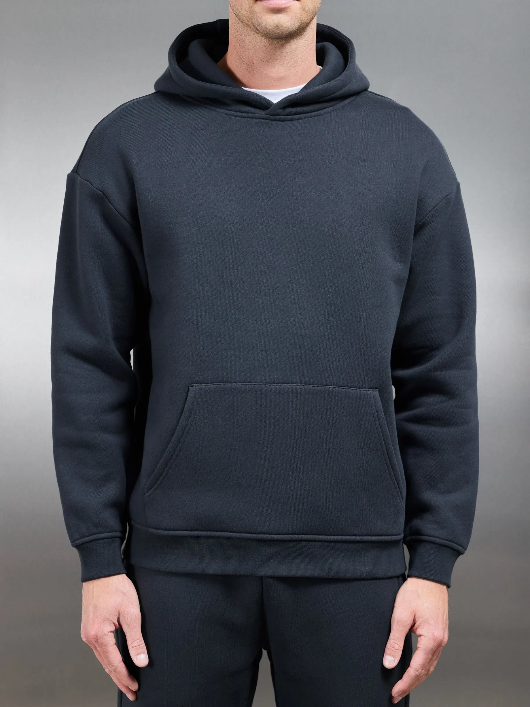 Relaxed Fit Hoodie - Slate Blue