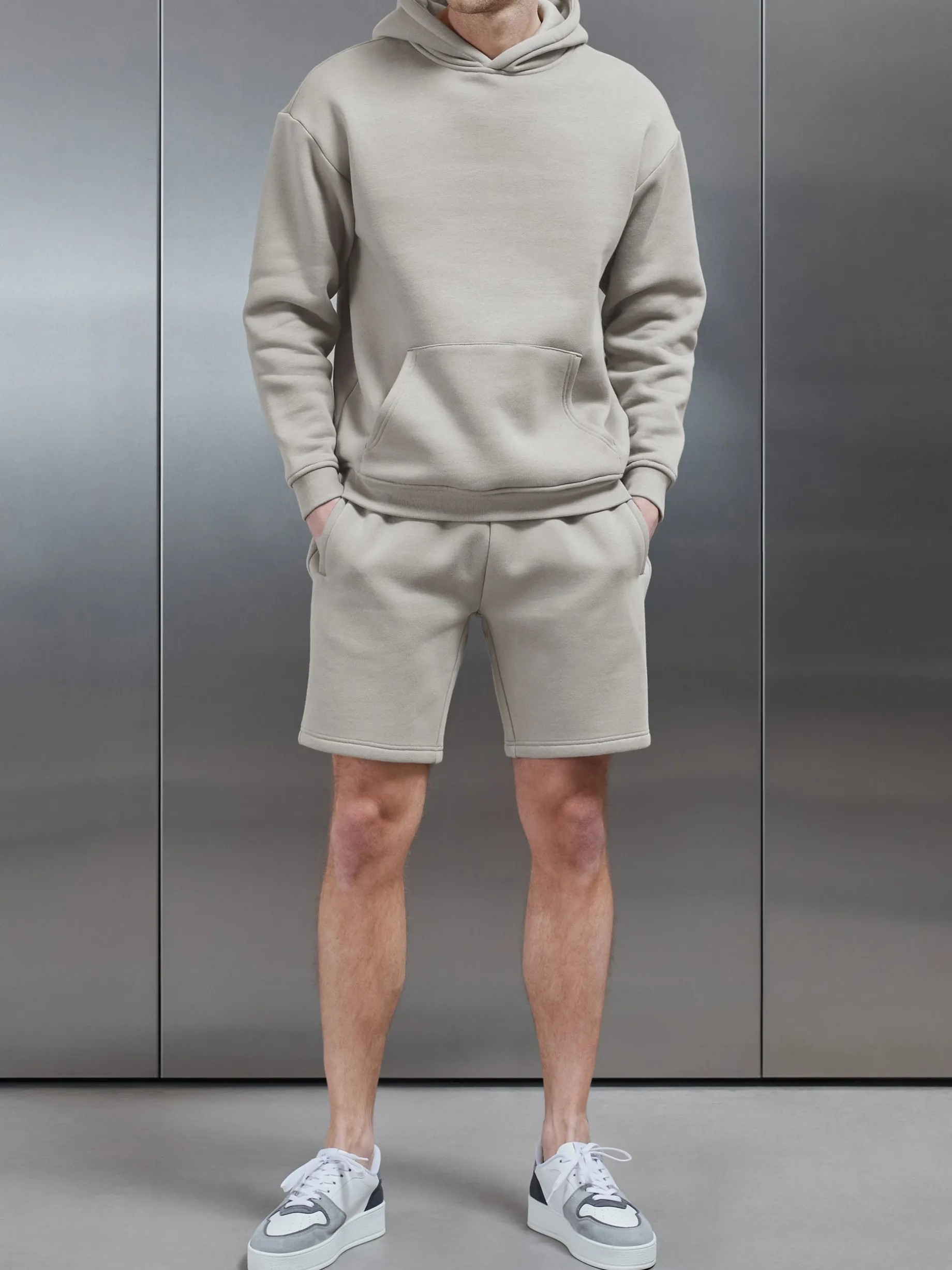 Relaxed Fit Hoodie - Stone