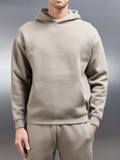 Relaxed Fit Hoodie - Taupe