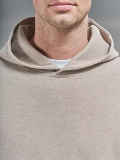 Relaxed Fit Knitted Hoodie - Stone