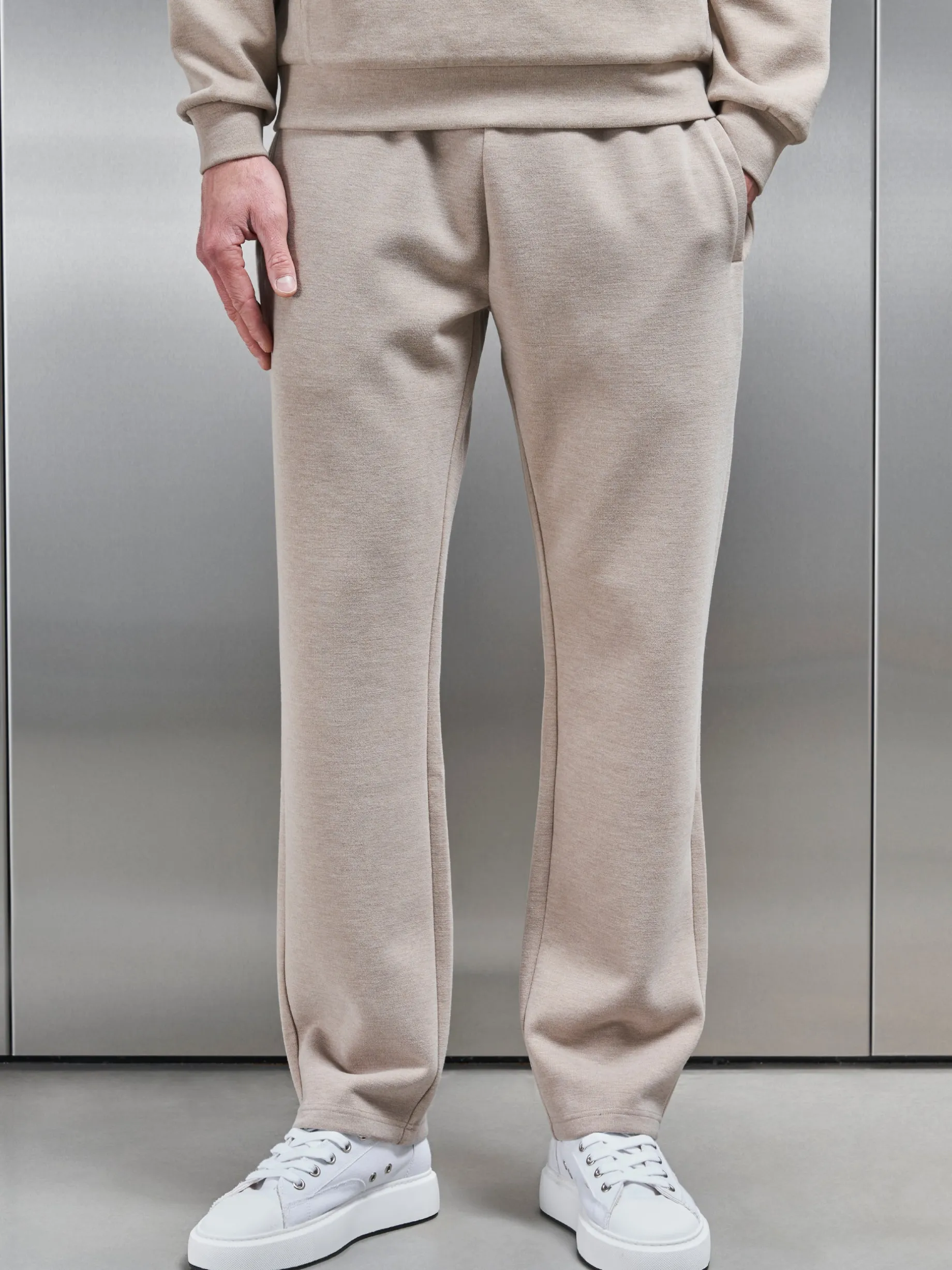Relaxed Fit Knitted Jogger - Stone