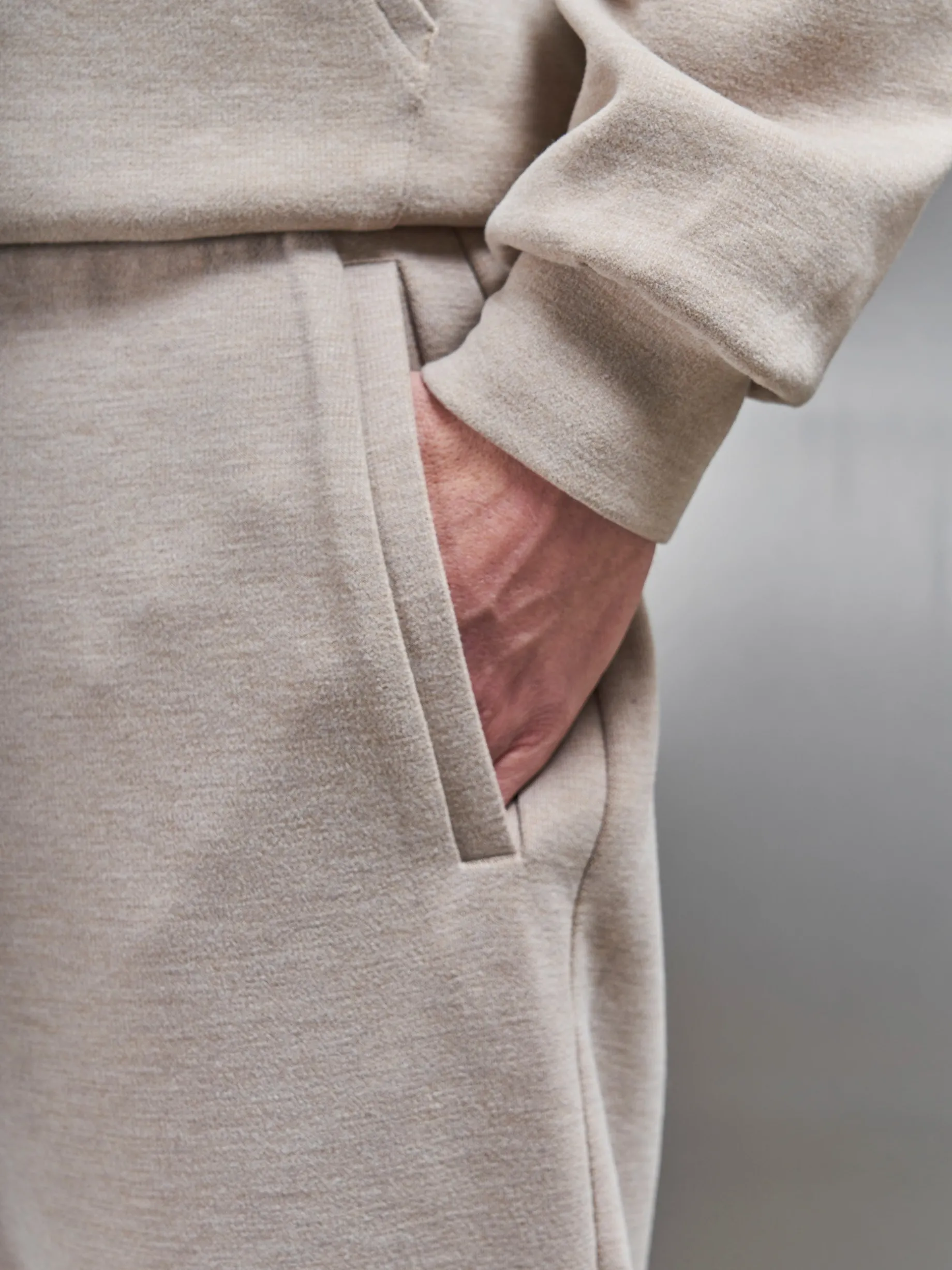 Relaxed Fit Knitted Jogger - Stone