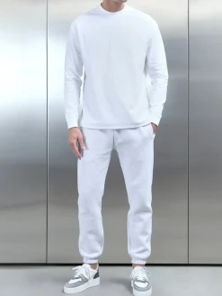 Relaxed Fit Long Sleeve T-Shirt - White