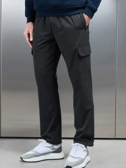 Relaxed Fit Nylon Cargo Pant - Grey