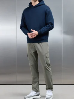 Relaxed Fit Nylon Cargo Pant - Olive