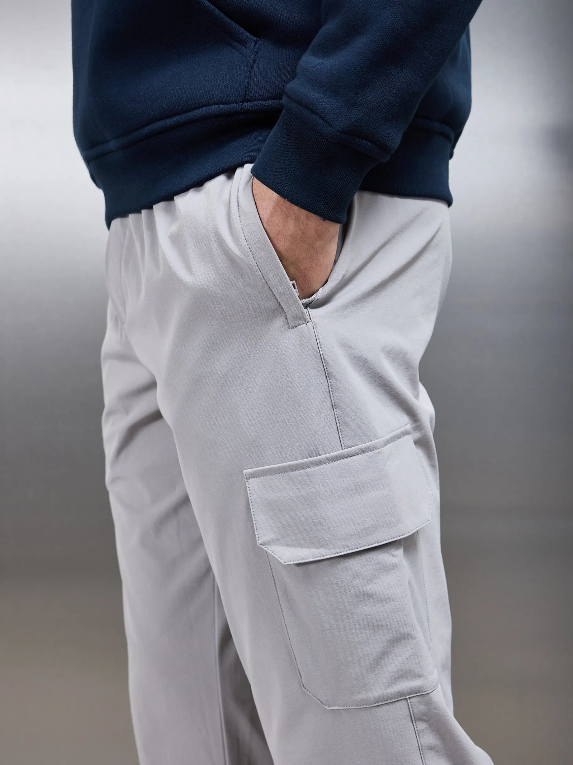 Relaxed Fit Nylon Cargo Pant - Stone
