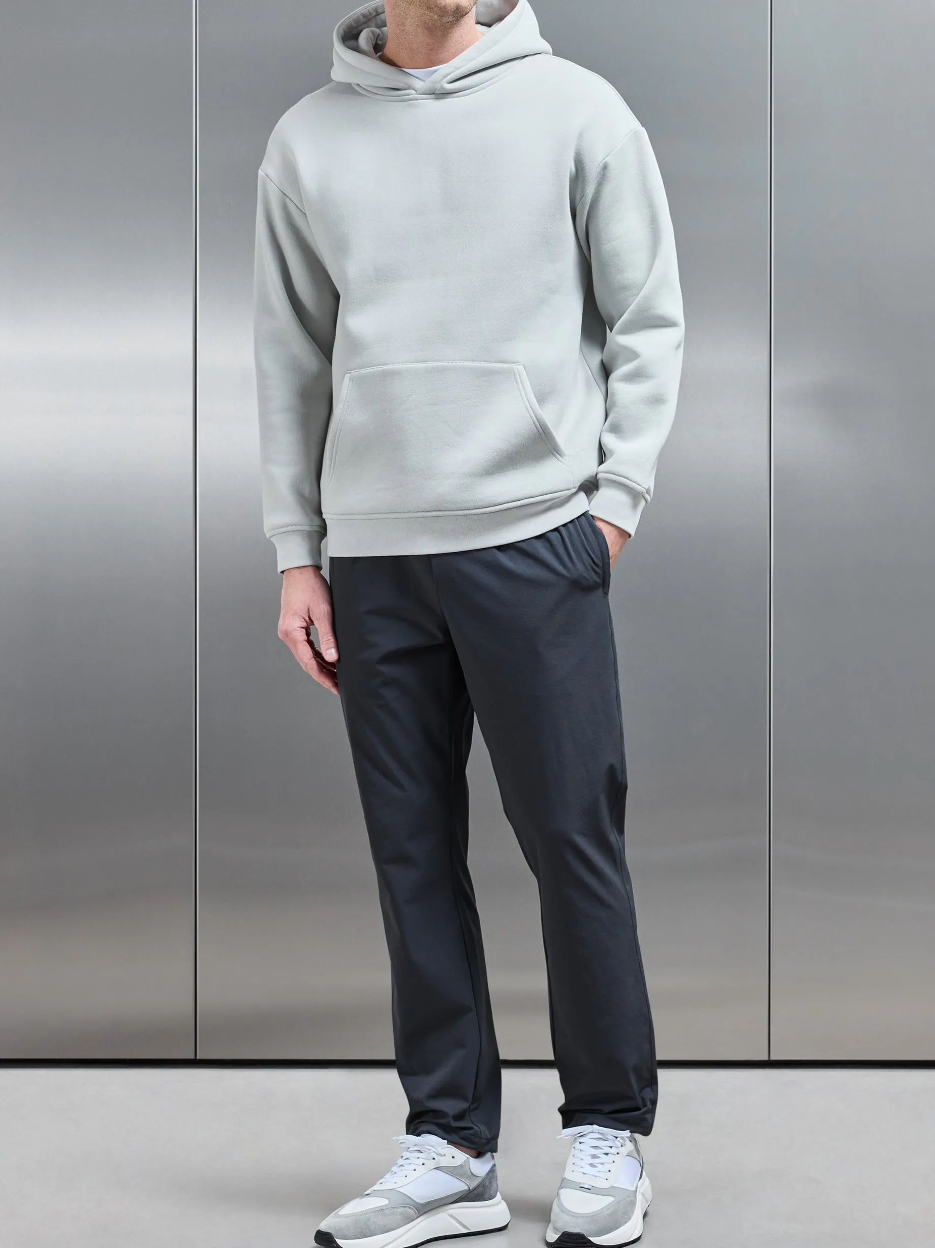 Relaxed Fit Nylon Trackpant - Grey