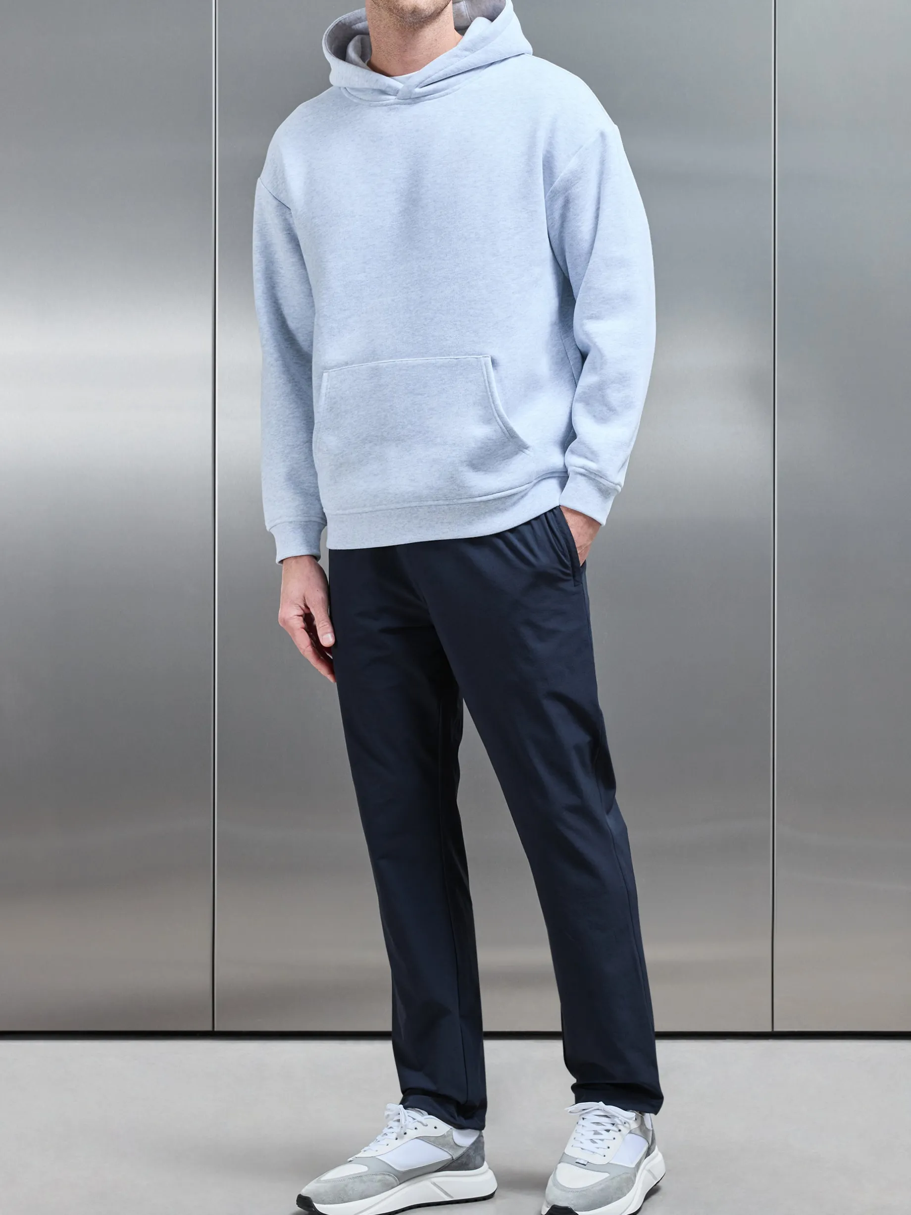 Relaxed Fit Nylon Trackpant - Navy