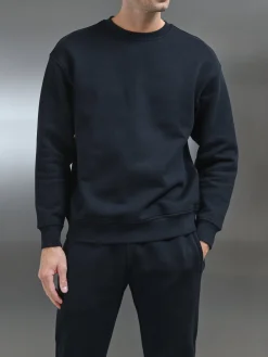 Relaxed Fit Sweatshirt - Black