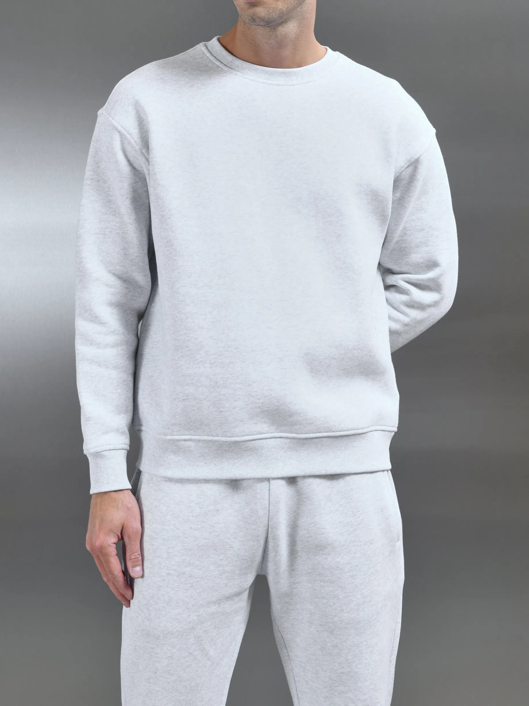 Relaxed Fit Sweatshirt - Marl Grey