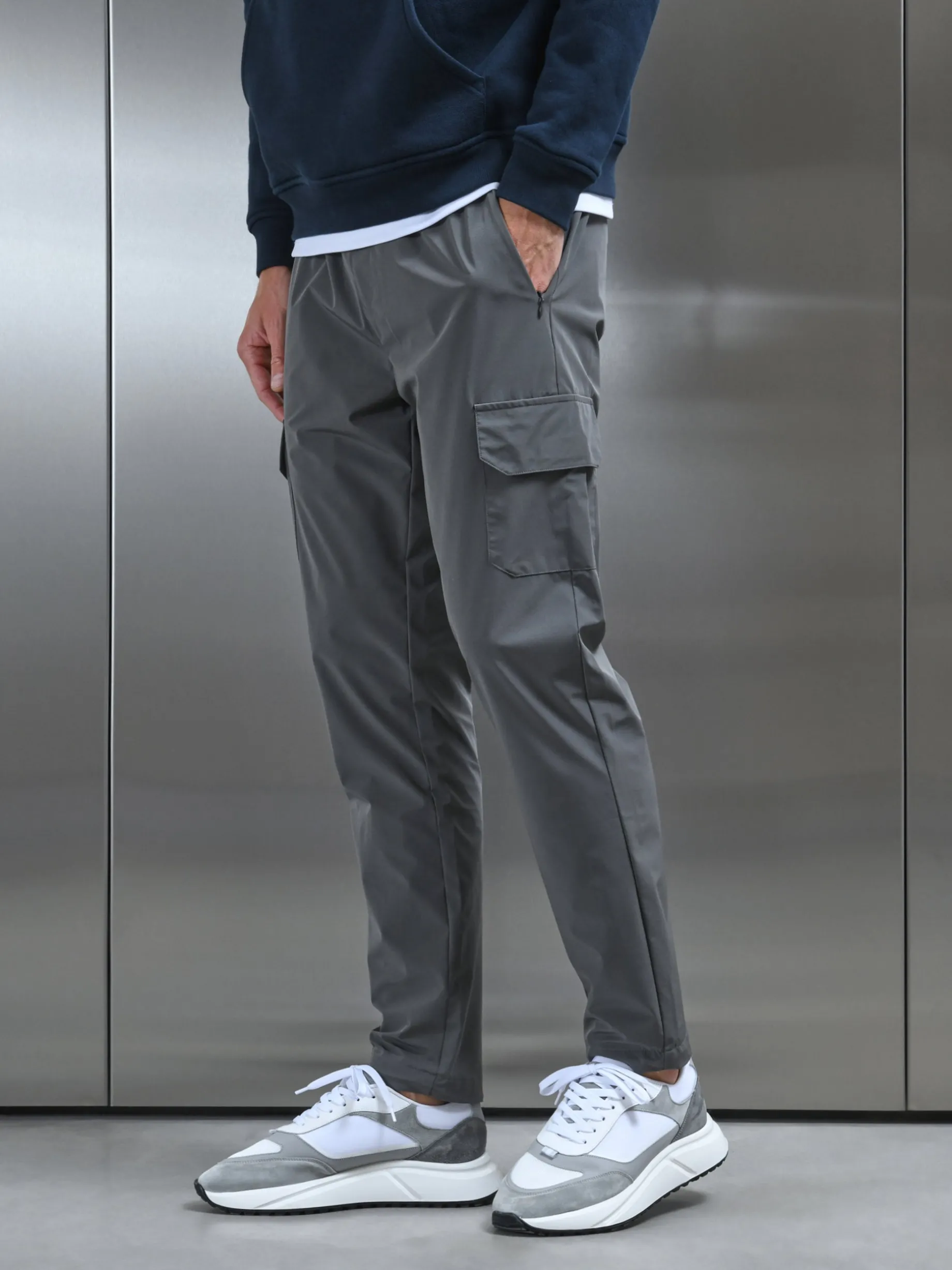 Relaxed Technical Nylon Cargo Pant - Grey