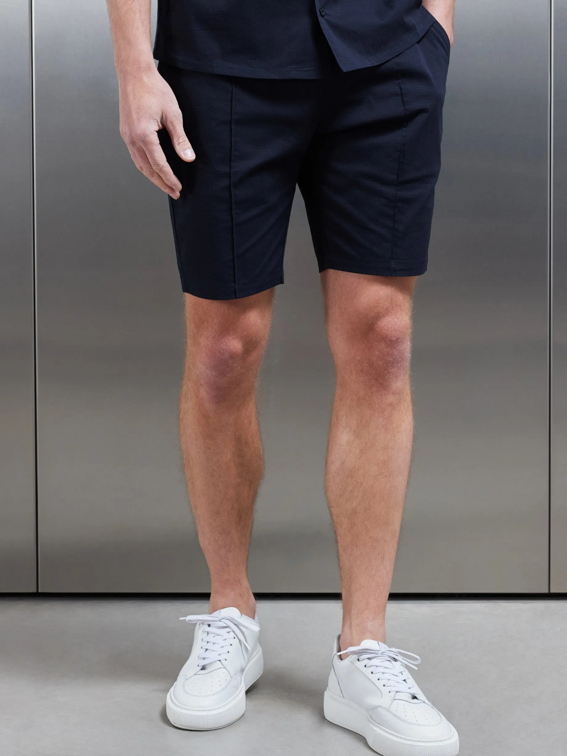 Seersucker Short - Navy