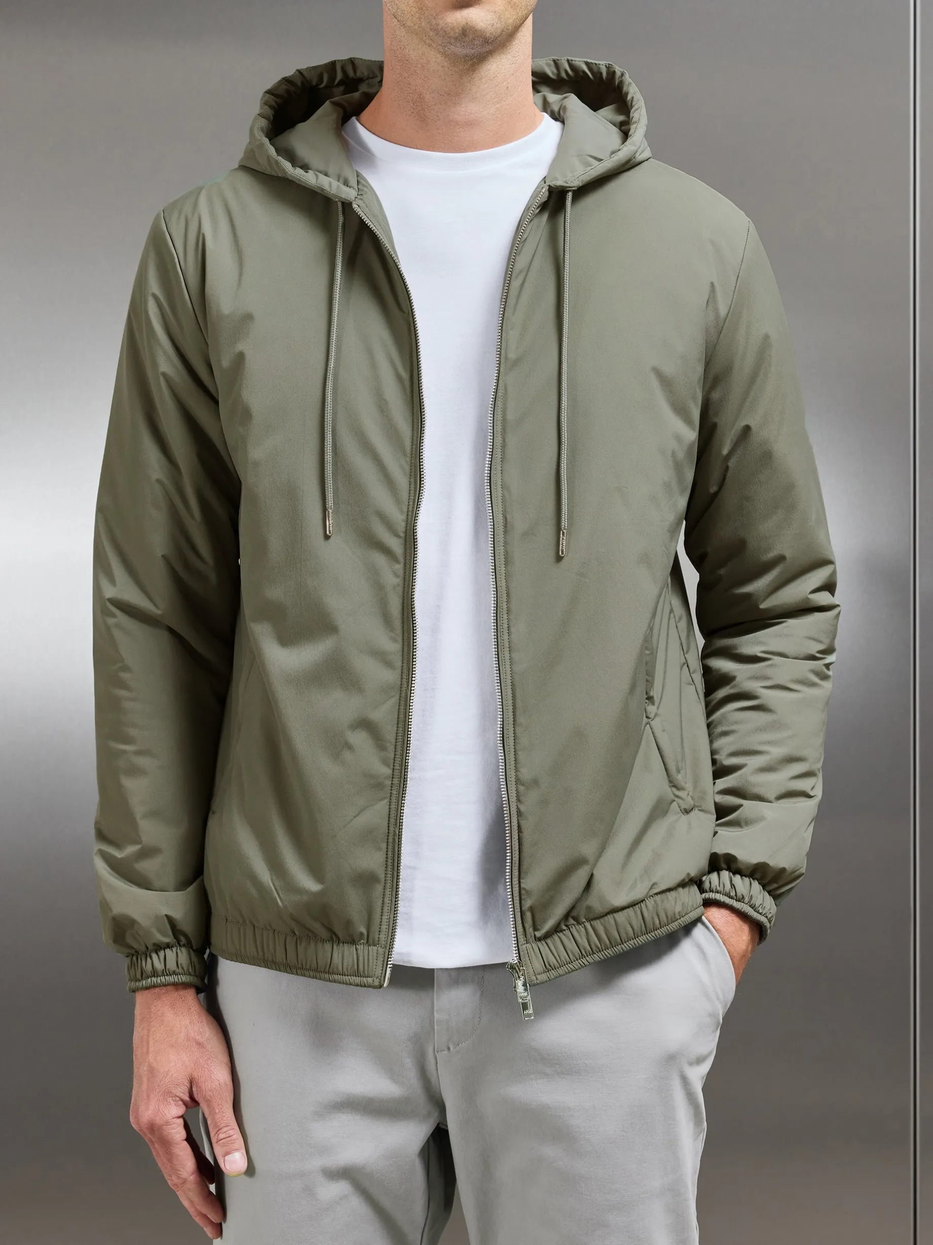 Shell Padded Windbreaker - Olive
