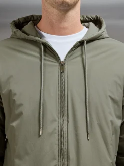 Shell Padded Windbreaker - Olive