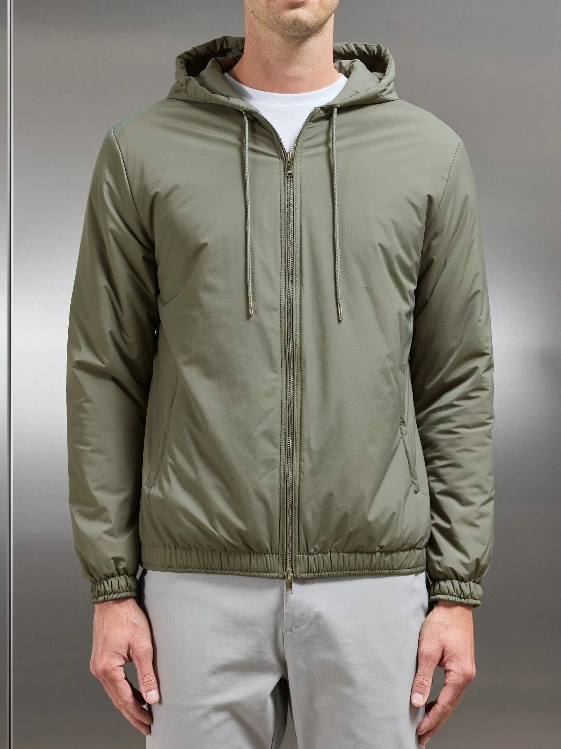 Shell Padded Windbreaker - Olive