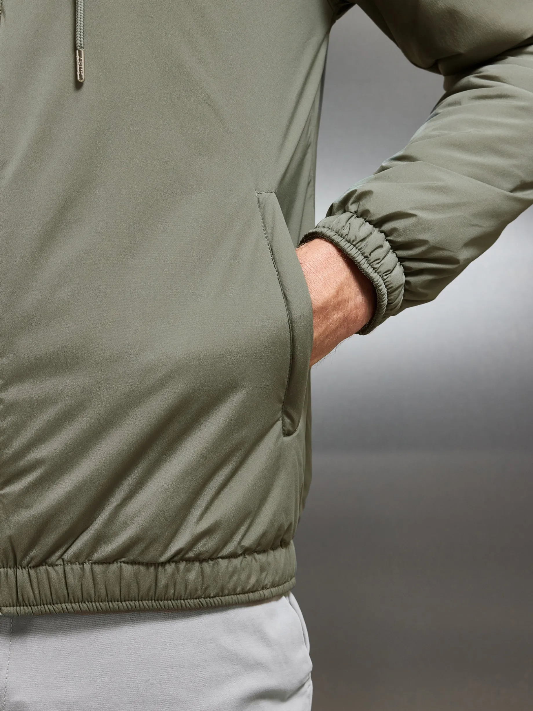 Shell Padded Windbreaker - Olive