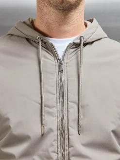 Shell Padded Windbreaker - Taupe