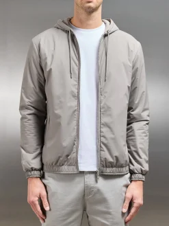 Shell Padded Windbreaker - Taupe