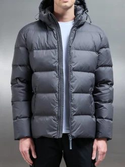 Short Down Jacket - Grey