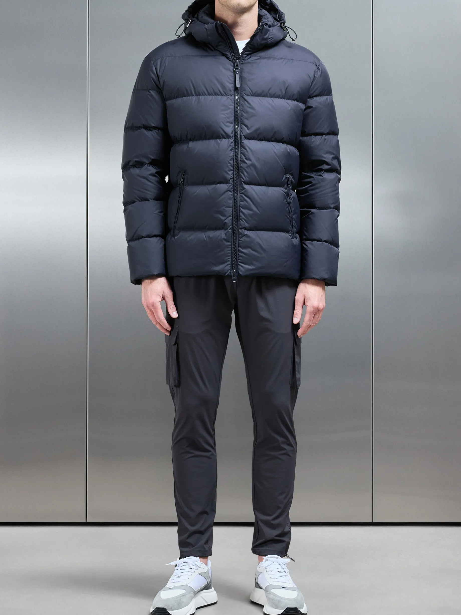 Short Down Jacket - Navy