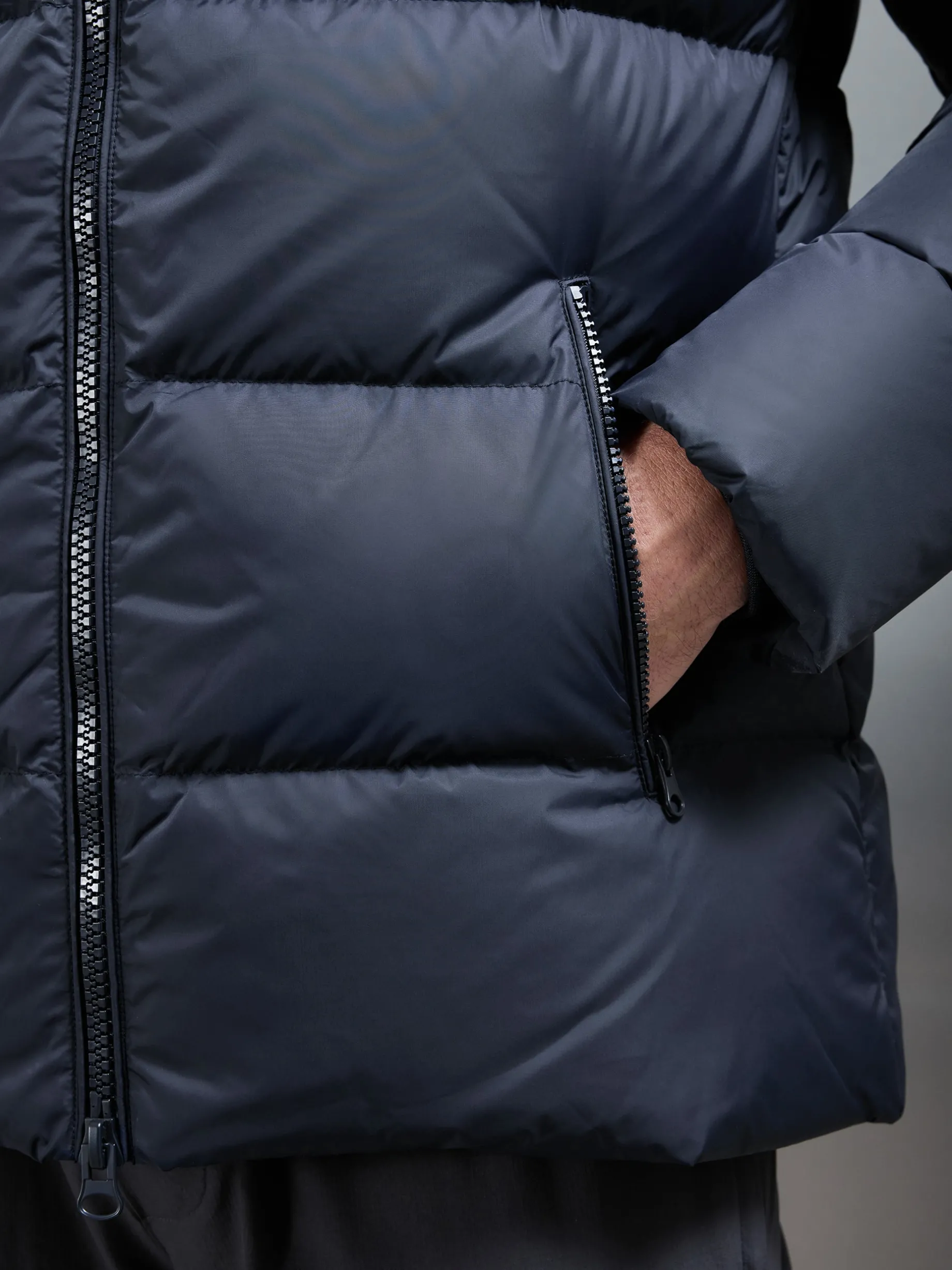 Short Down Jacket - Navy