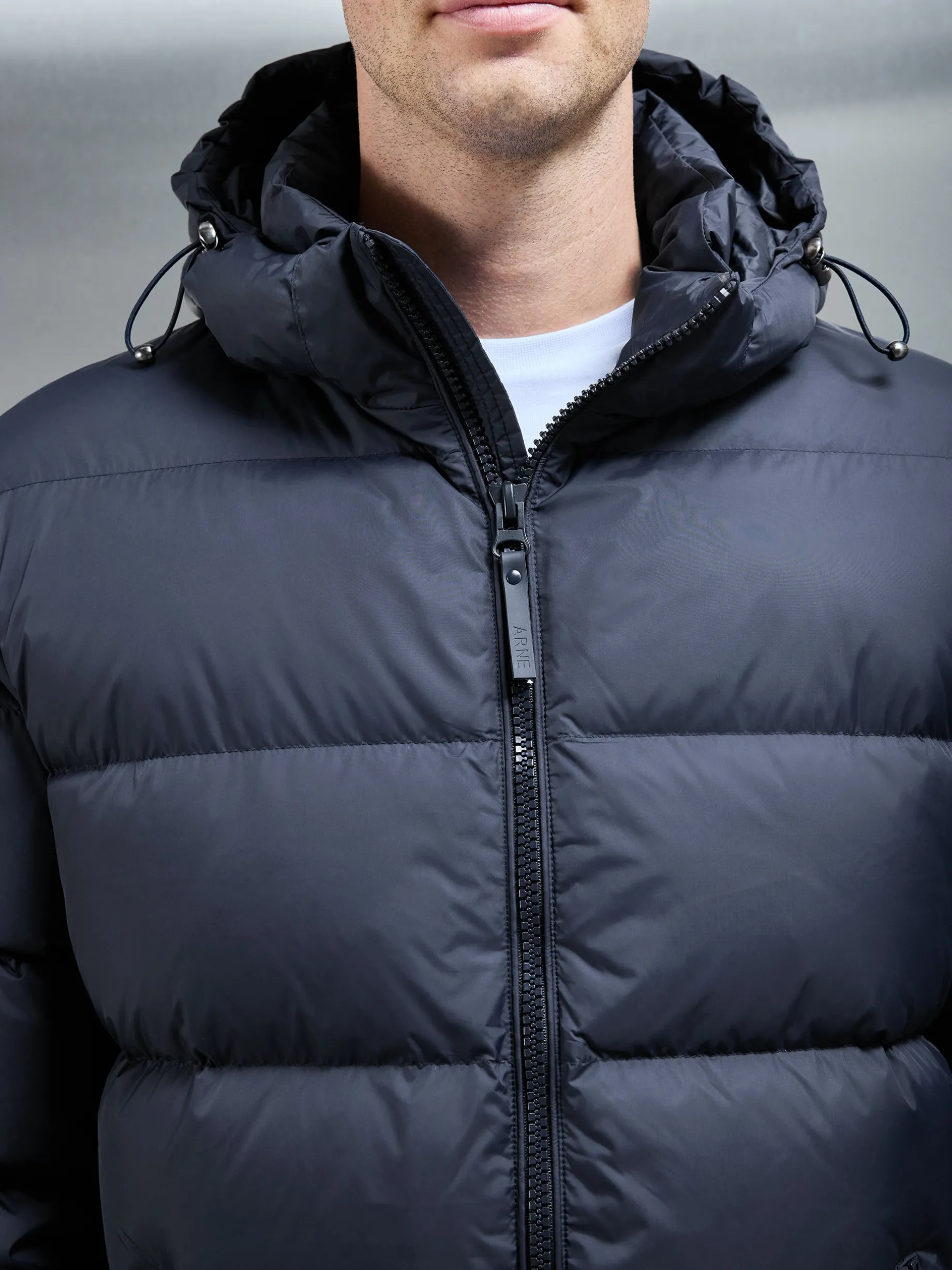 Short Down Jacket - Navy