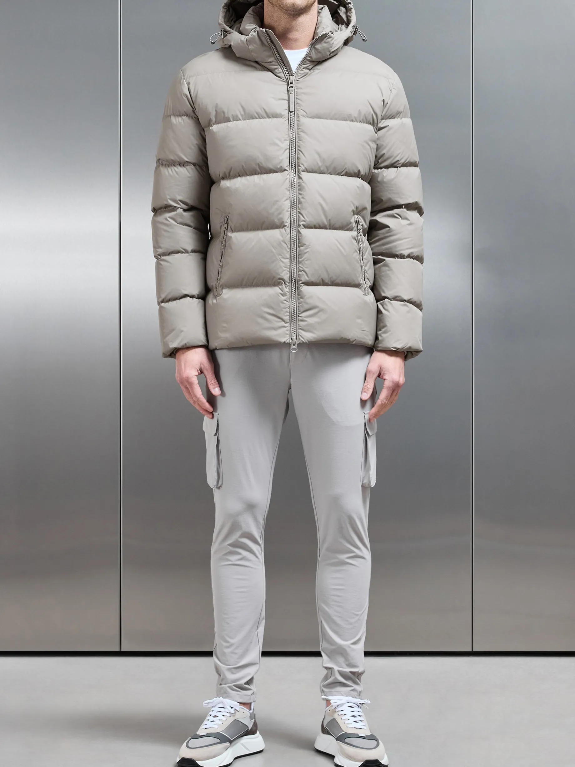 Short Down Jacket - Taupe