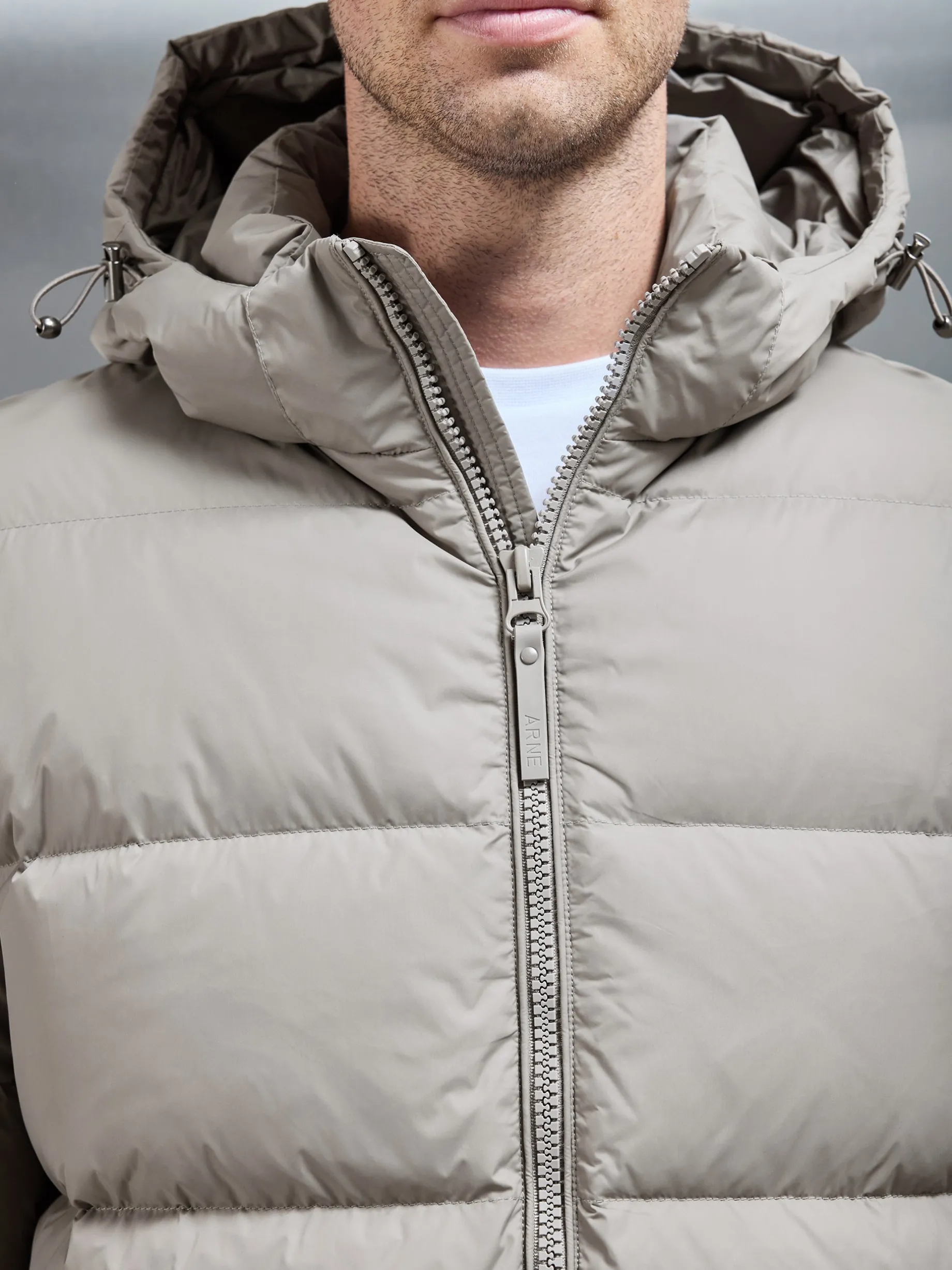 Short Down Jacket - Taupe