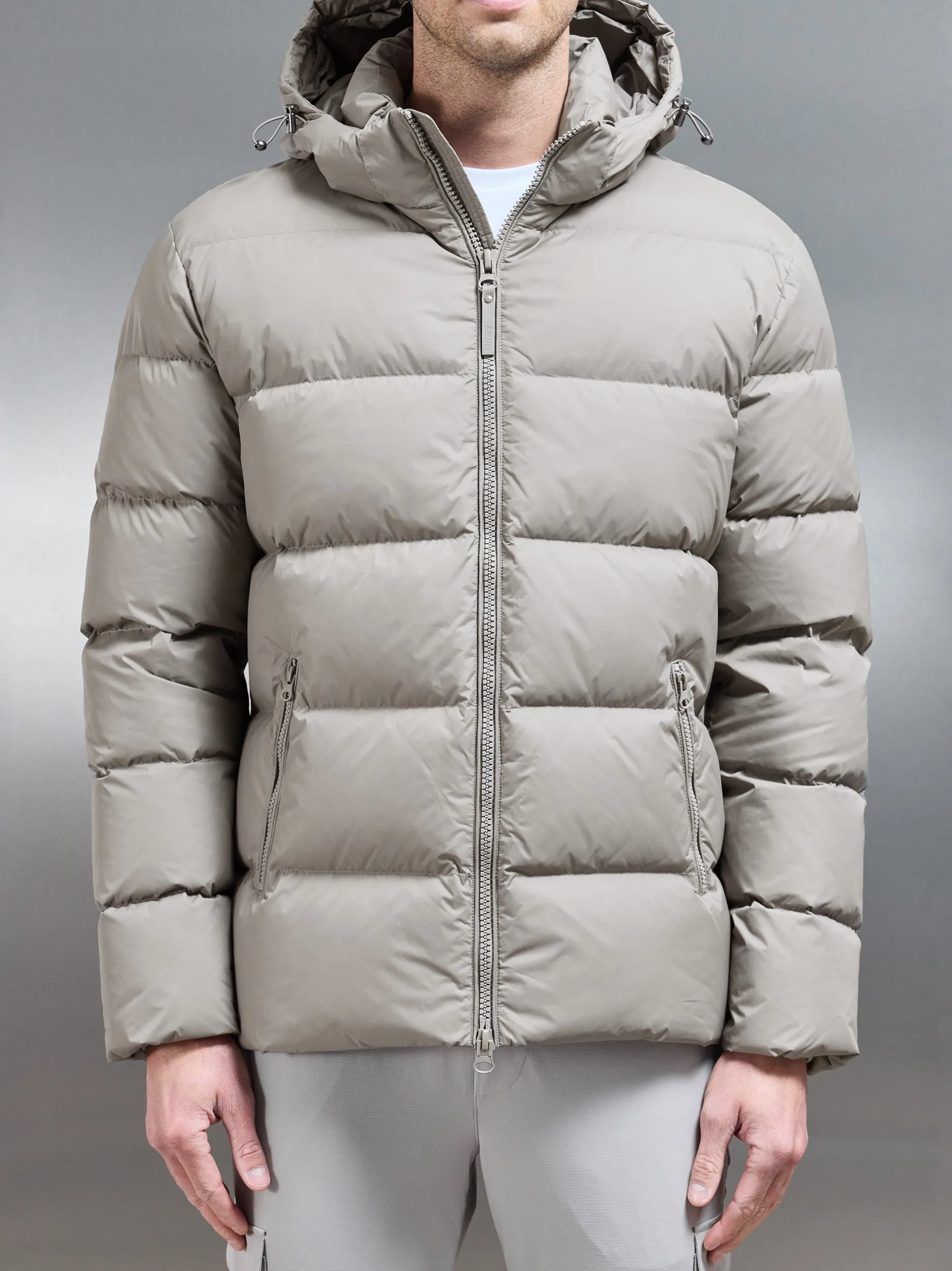 Short Down Jacket - Taupe