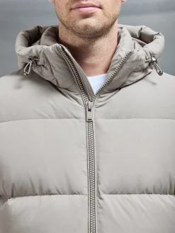 Short Down Parka - Taupe