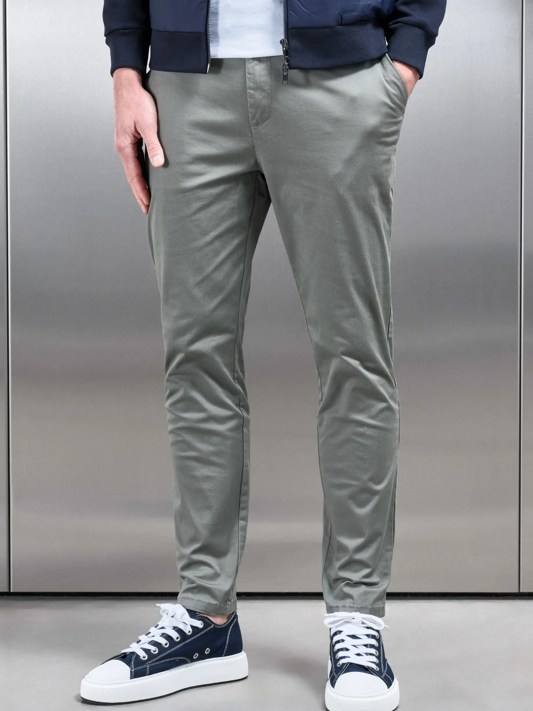 Slim Fit Chino Trouser - Olive