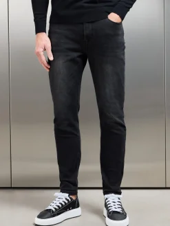 Slim Fit Denim Jeans - Black Wash
