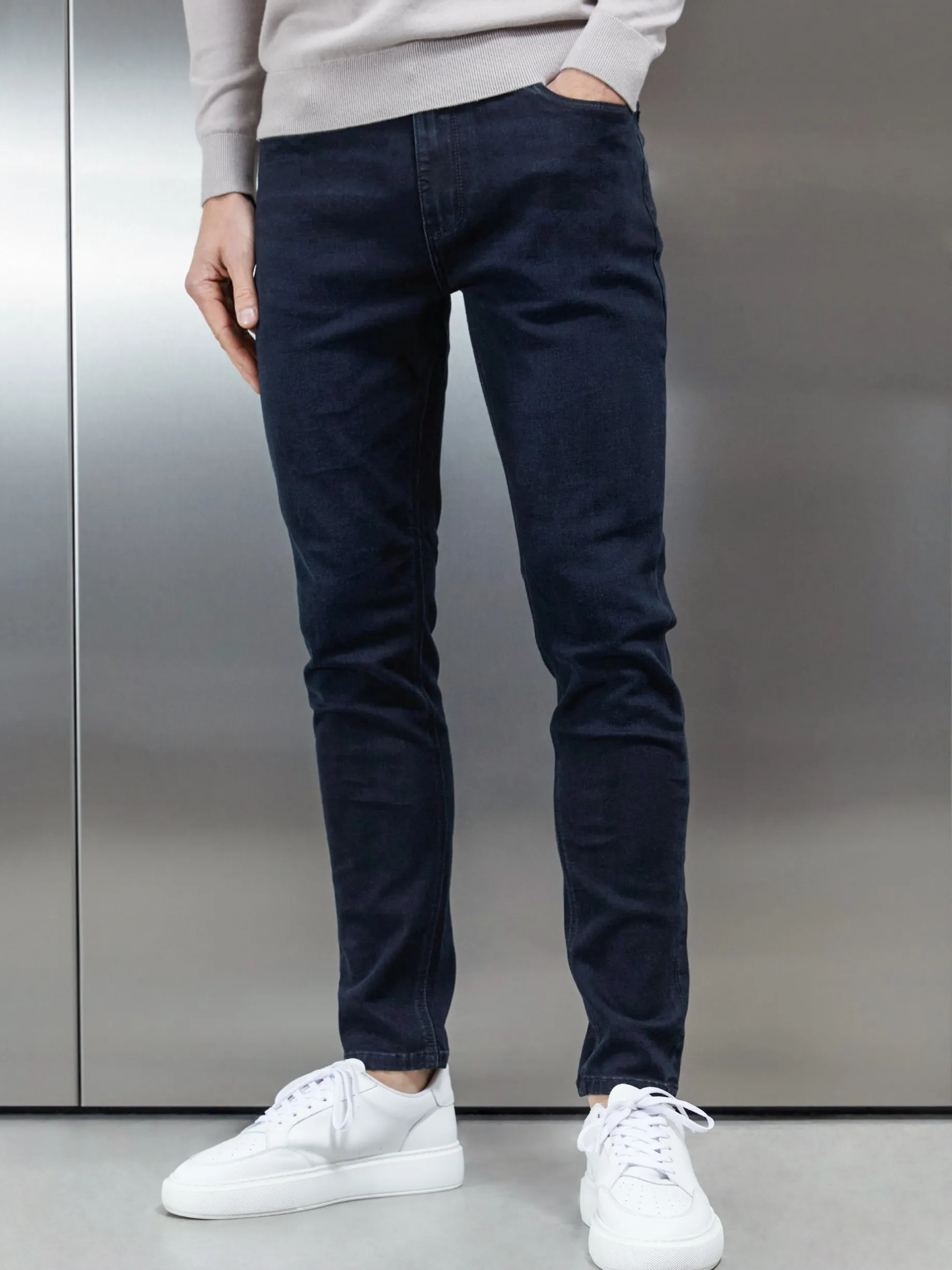 Slim Fit Denim Jeans - Navy