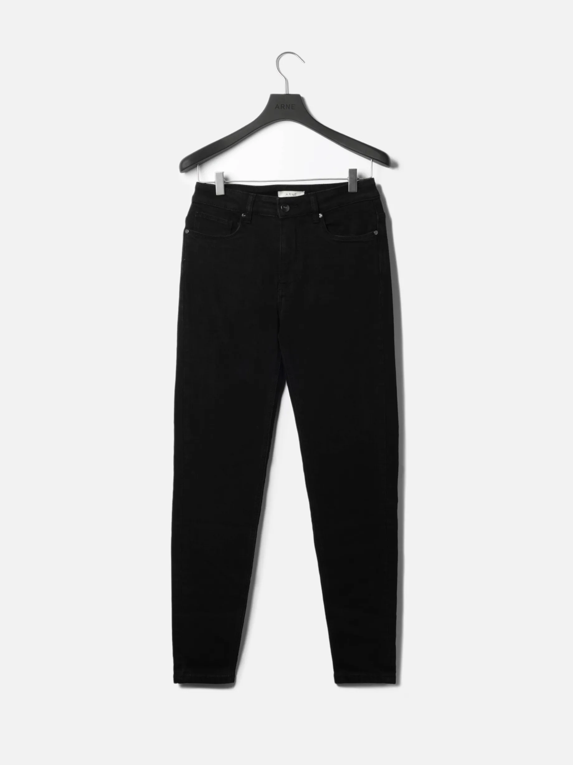 Slim Fit Denim Jeans - Solid Black