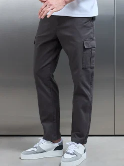 Smart Relaxed Cotton Cargo Pant - Grey